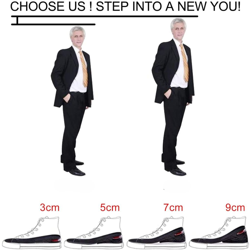 Semelles Rehaussantes Réglables Unisexe 4 Couches – Augmentez Votre Taille en Tout Confort