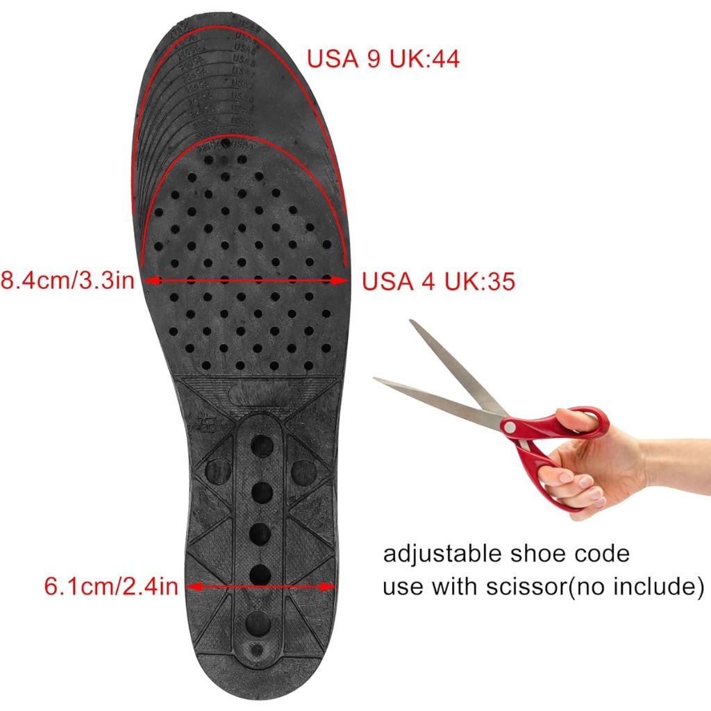 Semelles Rehaussantes Réglables Unisexe 4 Couches – Augmentez Votre Taille en Tout Confort