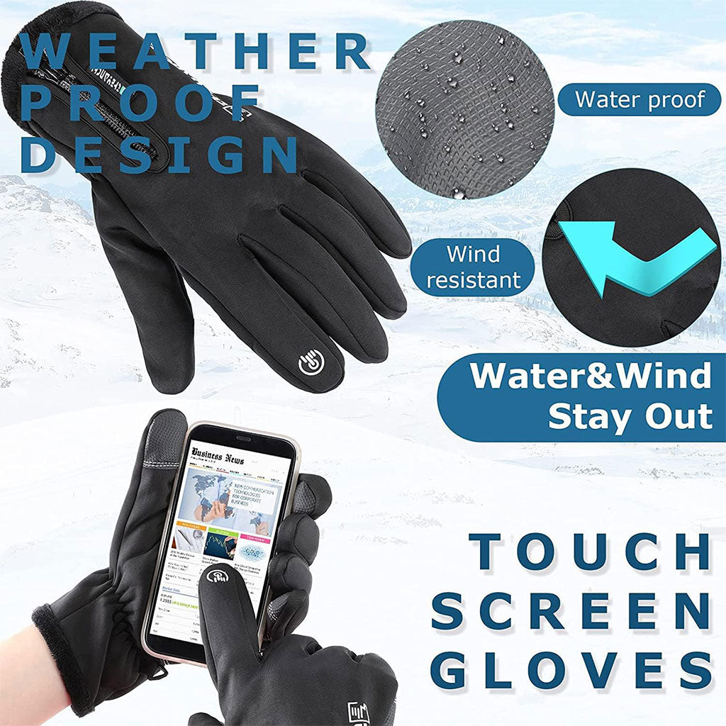 Pack Cagoule d’Hiver Excefore avec Gants Thermiques pour Écran Tactile